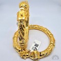 Traditional 22K Gold Designer Bala (Pair) – Handcrafted Textured Bangles