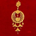 Traditional 22K Gold Floral Chandbali Earrings