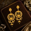 Traditional 22K Gold Floral Chandbali Earrings