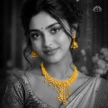 Traditional 22K Gold Floral Designer Necklace