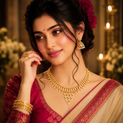 Traditional 22K Gold Heritage Layered Necklace Traditional 22K Gold Heritage Layered Necklace