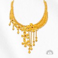 Traditional 22K Gold Floral Designer Necklace